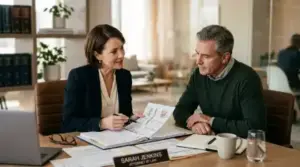 Attorney reviewing medical records